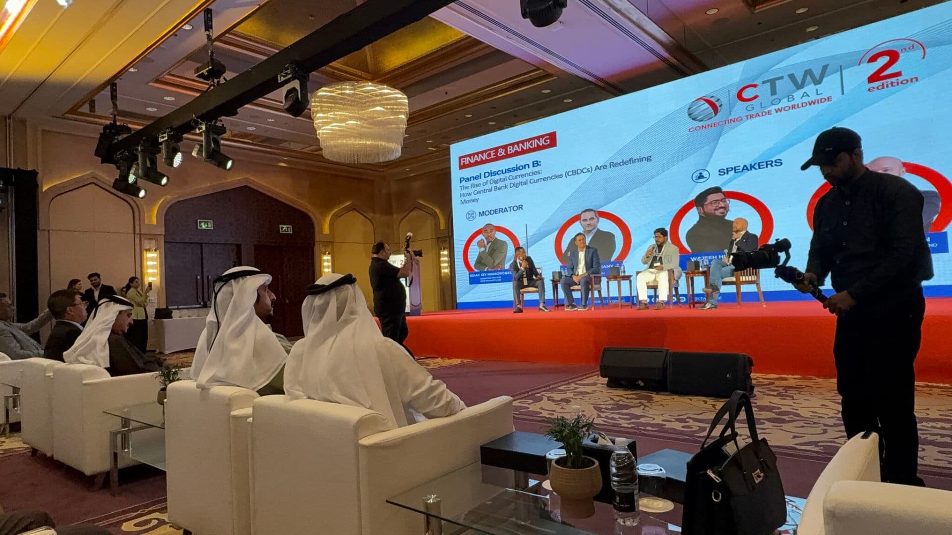 Wajeeh Hussain speaking on the CBDC panel at CTW Global 2025 in Dubai.